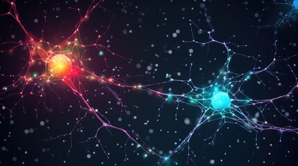 Neuronal network, neurons, and synapses. Brain sensory cortex functions, Default Mode Network (DMN), brainwave stimuli Electroencephalogram (EEG). Neural activity patterns, fMRI cognitive neuroscience