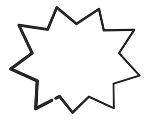 シンプルなトゲトゲのふきだし　単品