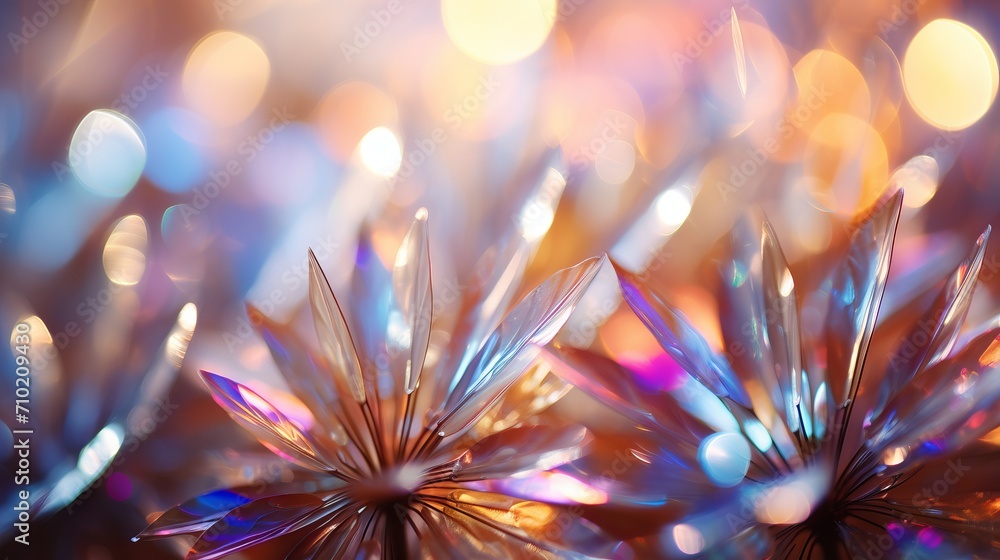 Poster vibrant abstract bokeh background with futuristic technology elements in bright and vivid colors