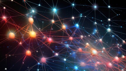 Neuronal Brain network featuring neurons, synapses, vital brain regions like thalamus, hypothalamus, and brainstem. Neural plasticity, neurogenesis, connectome with white and gray matter to CNS