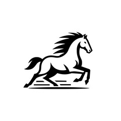 High Quality Vector Logo of a Majestic Rearing White Horse. Versatile Symbol of Strength and Elegance for Logos, Branding, and Marketing. Isolated on White Background for Seamless Integration.
