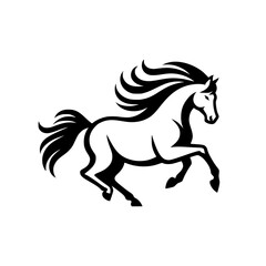 Fototapeta na wymiar High Quality Vector Logo of a Majestic Rearing White Horse. Versatile Symbol of Strength and Elegance for Logos, Branding, and Marketing. Isolated on White Background for Seamless Integration.