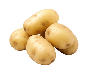 Potatoes isolated on transparent background. PNG file, cut out