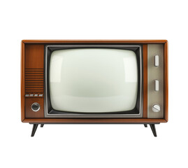 Retro TV isolated on transparent background. PNG file, cut out