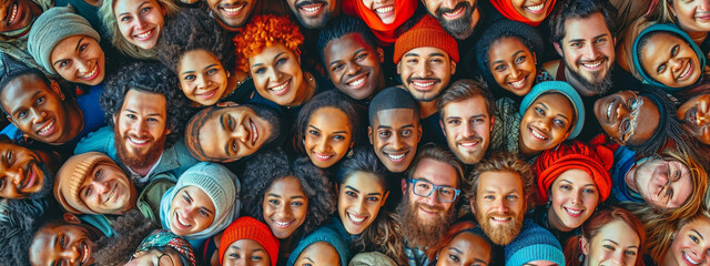 diversity and inclusion: Various people of different ethnicities/races together - obrazy, fototapety, plakaty