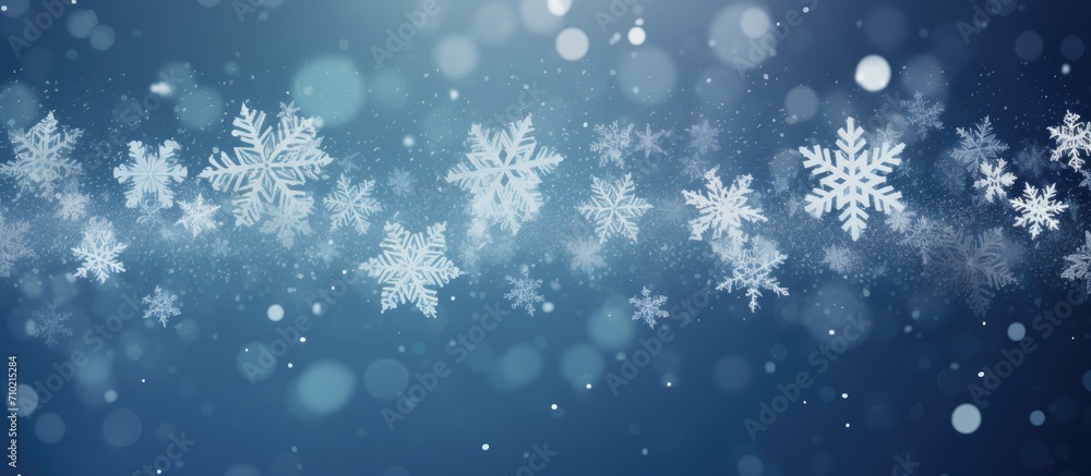 Canvas Prints Snowflakes on blurry background design with a texture resembling snowfall.