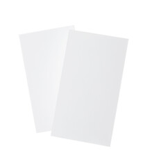 Blank business cards isolated on white. Mockup for design