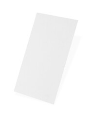 One blank business card isolated on white. Mockup for design