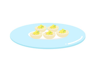 お皿にのった、たくさんのイースターエッグ