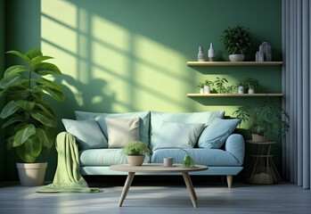 modern living room with blue wall background interior design gallery