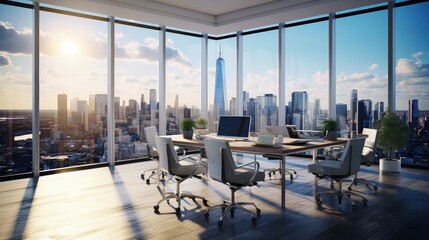 computer window office background illustration chair natural, view productivity, professional corporate computer window office background