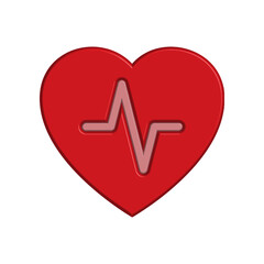 Heartbeat, heart beat pulse monitoring icon