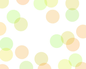 ランダムなパステルカラーの水玉模様　背景