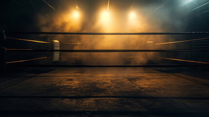 闘志溢れるボクシングリング - obrazy, fototapety, plakaty