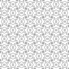 Abstract shapes.Patterns from lines.White wallpaper. Vector graphics for design, textile, decoration, cover, wallpaper, web background, wrapping paper, fabric, packaging. Repeating pattern.