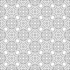 Abstract shapes.Patterns from lines.White wallpaper. Vector graphics for design, textile, decoration, cover, wallpaper, web background, wrapping paper, fabric, packaging. Repeating pattern.