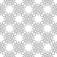 Abstract shapes.Patterns from lines.White wallpaper. Vector graphics for design, textile, decoration, cover, wallpaper, web background, wrapping paper, fabric, packaging. Repeating pattern.