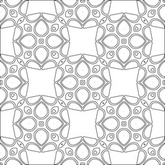 Abstract shapes.Patterns from lines.White wallpaper. Vector graphics for design, textile, decoration, cover, wallpaper, web background, wrapping paper, fabric, packaging. Repeating pattern.