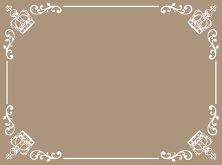 王冠を使ったアンティークな装飾フレーム。ベクター素材