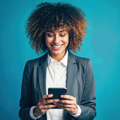 young woman using her phone