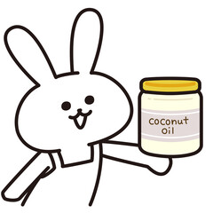 色加工ok　うさぎ素材No.215 ココナッツオイル