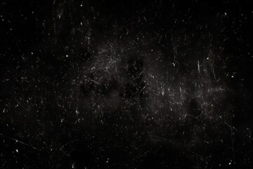 Abstract background of vintage dust effects on dark background with small grains. Dust on dark background. Granulation and overlapping effect. - obrazy, fototapety, plakaty