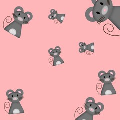 set of cartoon animals