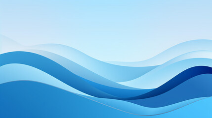 abstract blue sea and beach summer background with curve paper wave and seacoast, cropped with clipping mask for banner, poster or web site design