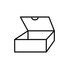 Food box outline icons, minimalist vector illustration ,simple transparent graphic element .Isolated on white background