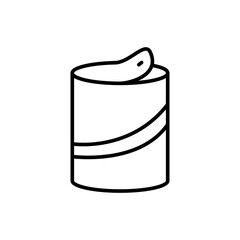 Canned food outline icons, minimalist vector illustration ,simple transparent graphic element .Isolated on white background