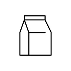 Food bag outline icons, minimalist vector illustration ,simple transparent graphic element .Isolated on white background