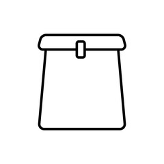 Food bag outline icons, minimalist vector illustration ,simple transparent graphic element .Isolated on white background