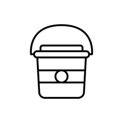 Canned food outline icons, minimalist vector illustration ,simple transparent graphic element .Isolated on white background