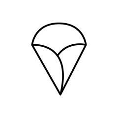 Paper package outline icons, minimalist vector illustration ,simple transparent graphic element .Isolated on white background