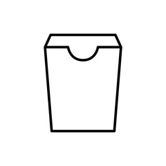  Fries box outline icons, minimalist vector illustration ,simple transparent graphic element .Isolated on white background