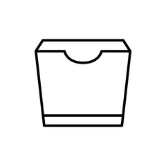 Fries package outline icons, minimalist vector illustration ,simple transparent graphic element .Isolated on white background