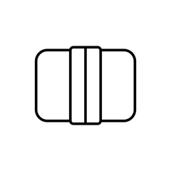 Food box outline icons, minimalist vector illustration ,simple transparent graphic element .Isolated on white background