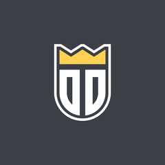 Flat design dd logo template