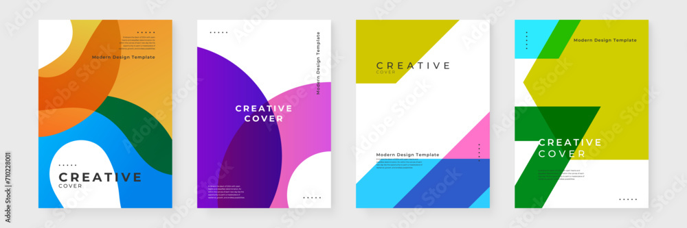 Canvas Prints colorful colourful modern vector abstract creative design shapes covers. minimalist simple colorful 