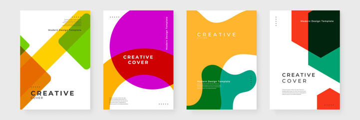 Colorful colourful vector abstract creative design covers concept. Minimalist simple colorful poster for banner, brochure, corporate, website, report, resume, and flyer - obrazy, fototapety, plakaty