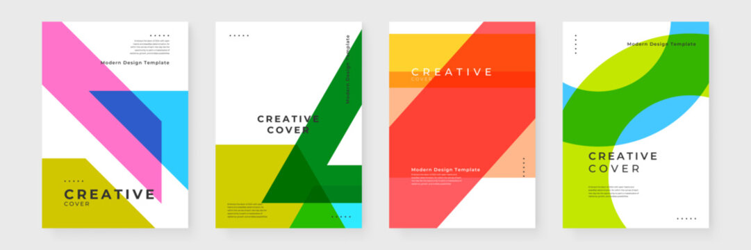 Colorful colourful vector abstract minimalist and modern shapes creative design cover. Minimalist simple colorful poster for banner, brochure, corporate, website, report, resume, and flyer - Powered by Adobe