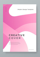 Pink and white vector abstract creative design covers concept. Minimalist simple colorful poster for banner, brochure, corporate, website, report, resume, and flyer