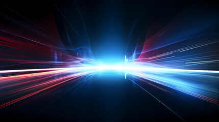 Abstract geometric lines background, technological lines background and light effects, 3D rendering