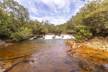 Fototapeta na wymiar cachoeira na cidade de Paracatu, Estado de Minas Gerais, Brasil