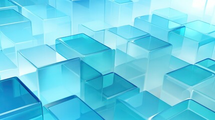 Obraz premium Gradient glasses and cubes, 3d rendering. Generative AI