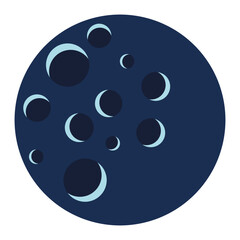 Colored detailed moon icon Vector