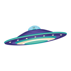 Isolated ufo spaceship icon Vector