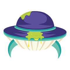 Isolated ufo spaceship icon Vector