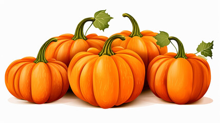 Fototapeta na wymiar pumpkin illustration on white isolated background