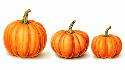 Fototapeta premium pumpkin illustration on white isolated background